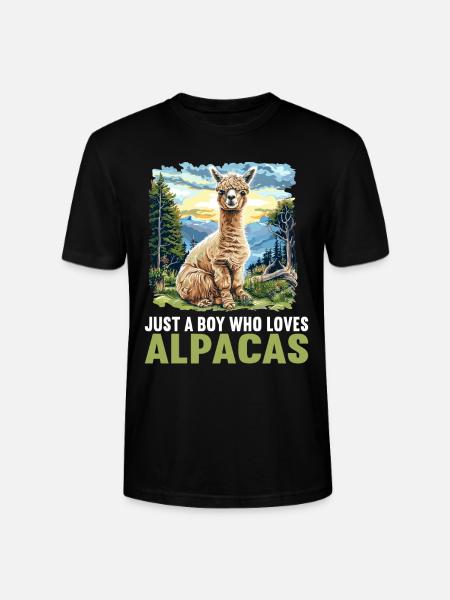 Alpaca Alpacas Alpaca - Stanley/Stella CRAFTER Unisex Organic T-Shirt - black