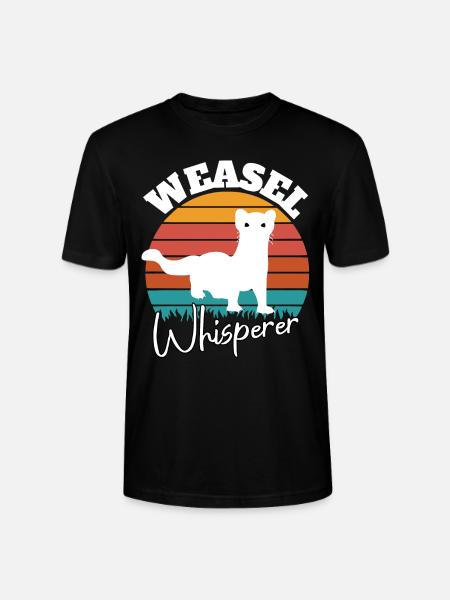 Weasel Whisperer - Stanley/Stella CRAFTER Unisex Organic T-Shirt - black