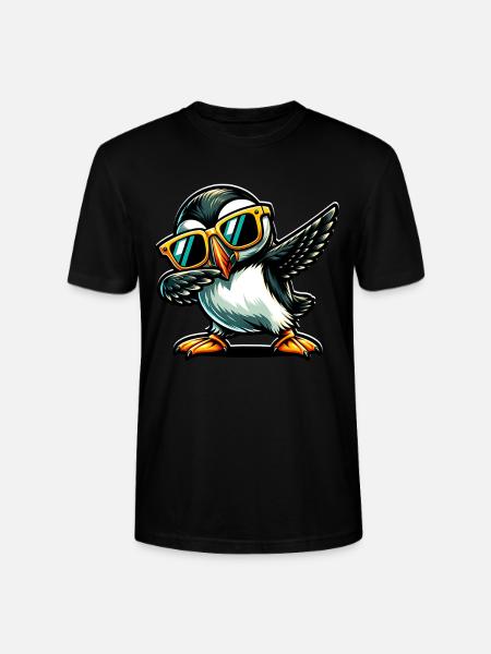 Dabbing Puffin Papageientaucher - Stanley/Stella CRAFTER Unisex Organic T-Shirt - black