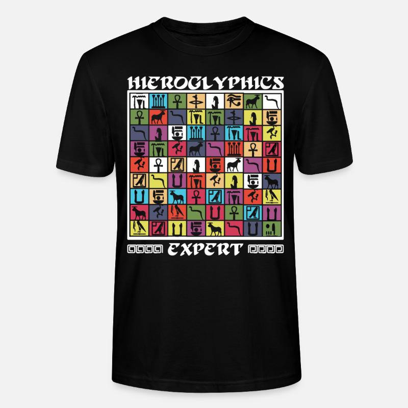 Expert en hiéroglyphes - T-shirt bio CRAFTER Stanley Stella Unisexe - noir