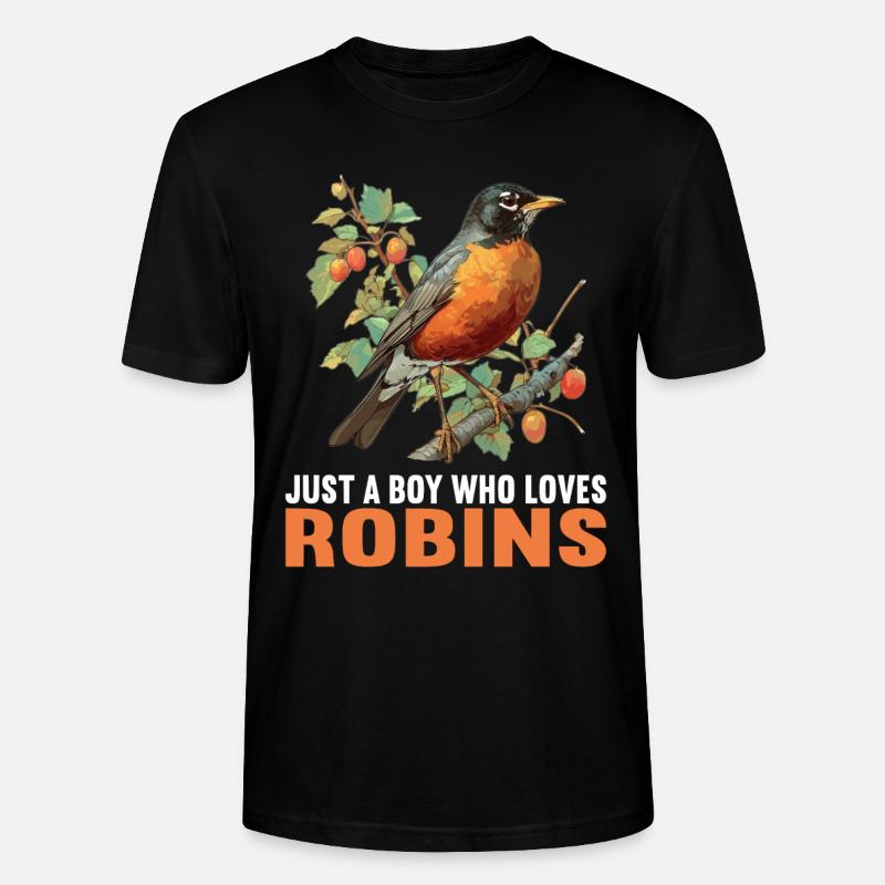 Robin Rotkehlchen - Stanley/Stella Unisex Bio-T-Shirt CRAFTER - Schwarz
