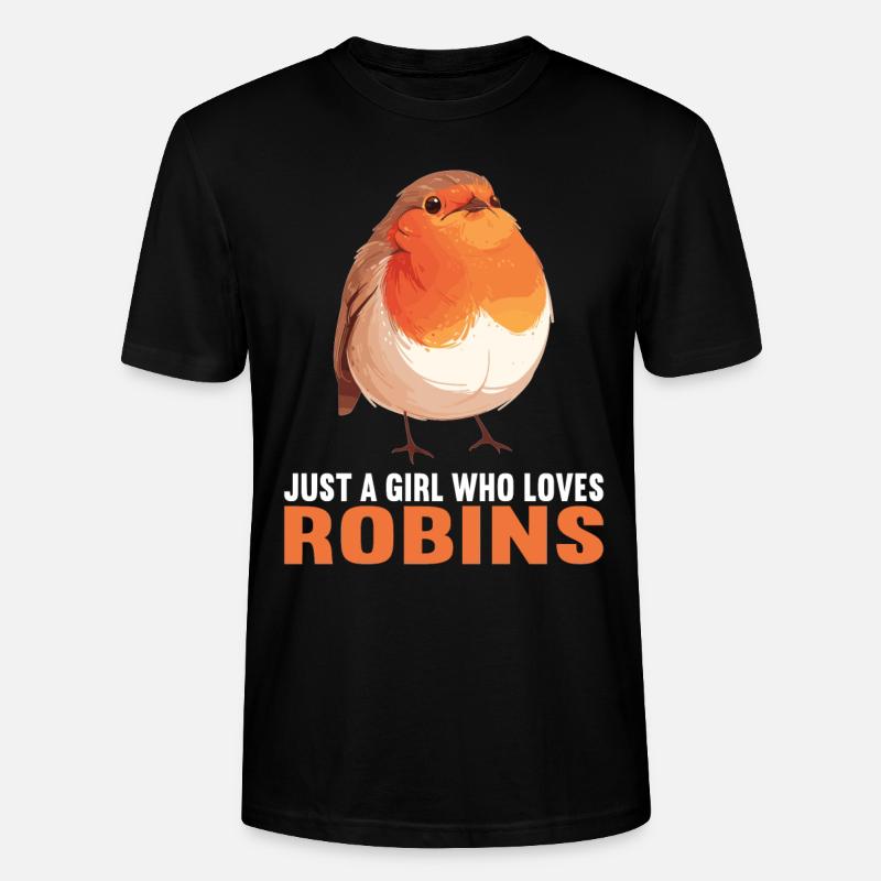 Robin Rotkehlchen - Stanley/Stella Unisex Bio-T-Shirt CRAFTER - Schwarz