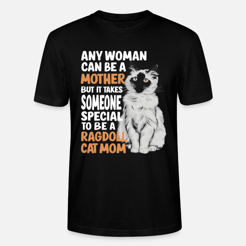 Katze Ragdoll Geschenk - Stanley/Stella Unisex Bio-T-Shirt CRAFTER - Schwarz