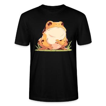Crapaud crapaud crapaud - T-shirt bio CRAFTER Stanley Stella Unisexe - noir - Devant - Alina (178cm) & Michal (187cm)