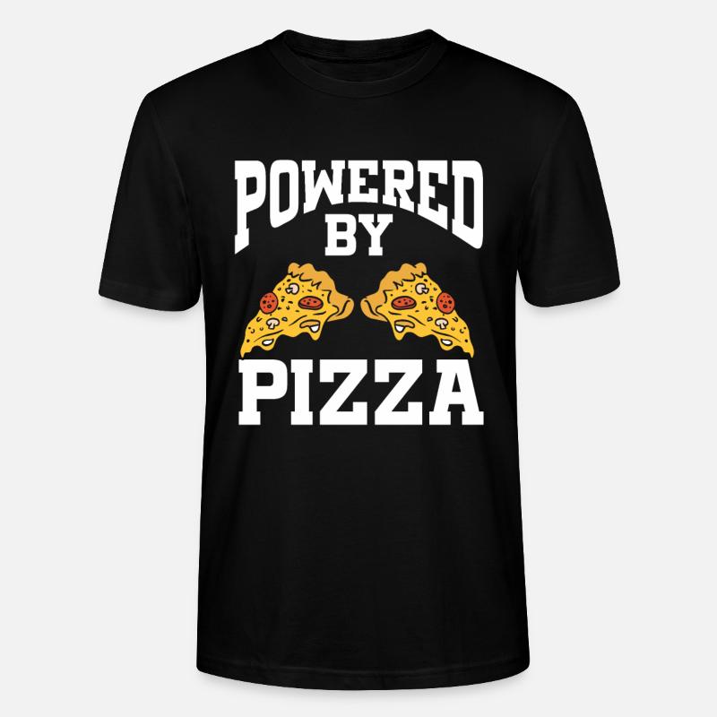 Powered By Pizza - Stanley/Stella Unisex Bio-T-Shirt CRAFTER - Schwarz