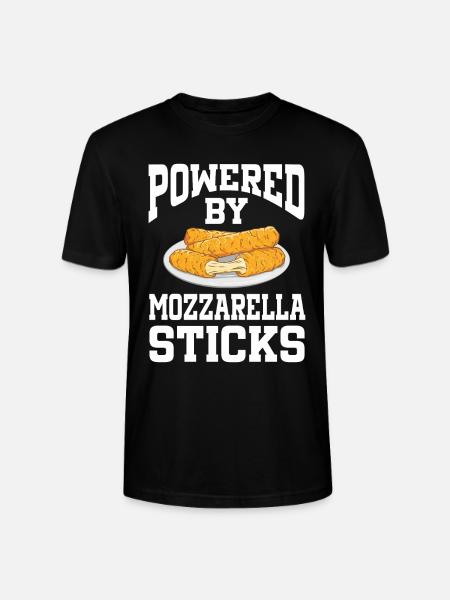 Powered By Mozzarella Sticks - Stanley/Stella CRAFTER Unisex Organic T-Shirt - black