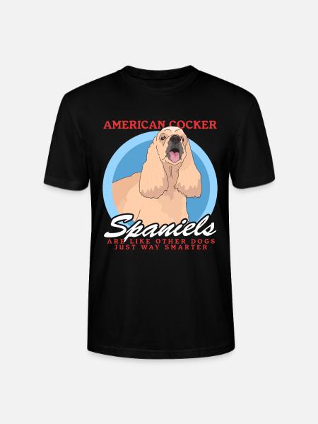 American Cocker Spaniel Gift - Stanley/Stella CRAFTER Unisex Organic T-Shirt - black