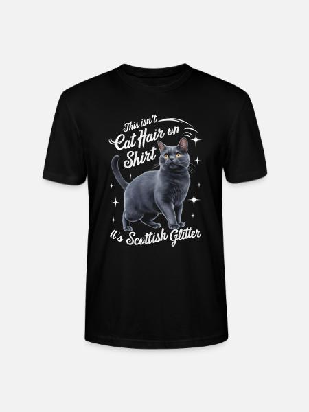 Katze Scottish Fold Geschenk - Stanley/Stella Unisex Bio-T-Shirt CRAFTER - Schwarz