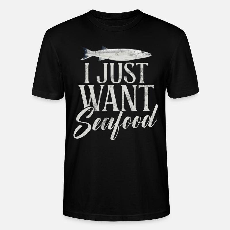 Seafood Lover Gift - Stanley/Stella Unisex Bio-T-Shirt CRAFTER - Schwarz