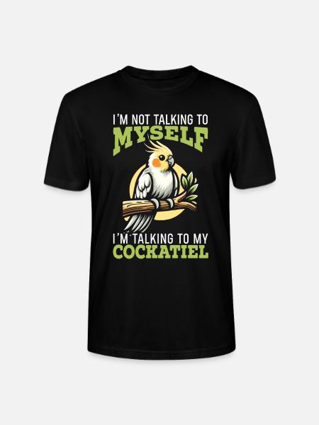 Cockatiel Lover Parrot - Stanley/Stella CRAFTER Unisex Organic T-Shirt - black