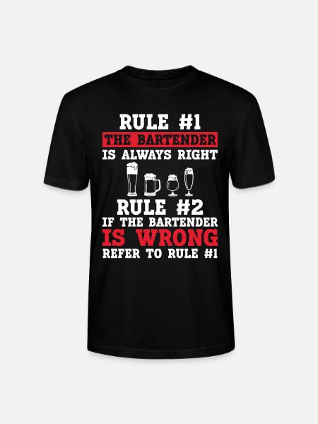 Bartender Mixologist Rule #1 The - Stanley/Stella CRAFTER Unisex Organic T-Shirt - black