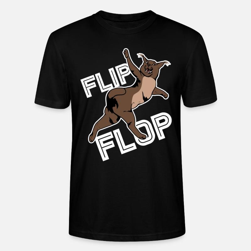 Großer Floppa Karakal Katze Meme - Stanley/Stella Unisex Bio-T-Shirt CRAFTER - Schwarz