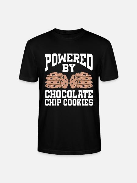 Powered By Chocolate Chip Cookies - Stanley/Stella CRAFTER Unisex Organic T-Shirt - black