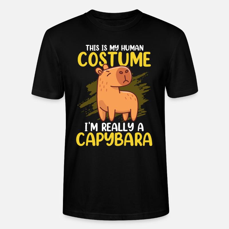 Capybara Capy - Stanley/Stella Unisex Bio-T-Shirt CRAFTER - Schwarz
