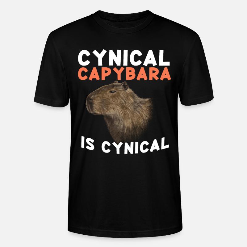Capybara Capy - Stanley/Stella Unisex Bio-T-Shirt CRAFTER - Schwarz