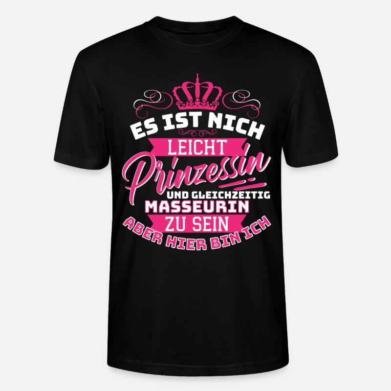 Princess & Massuse - Kinésithérapeute - T-shirt bio CRAFTER Stanley Stella Unisexe - noir