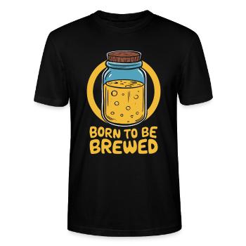 Avantages du Kombucha pour les amateurs de thé - T-shirt bio CRAFTER Stanley Stella Unisexe - noir - Devant - Alina (178cm) & Michal (187cm)