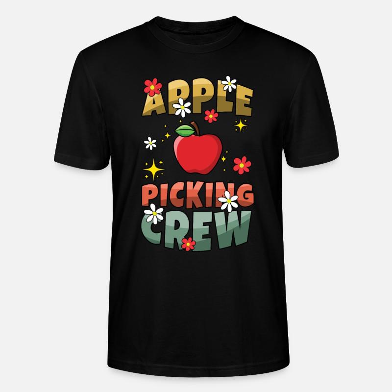 Apfelpflückmannschaft Apfelpflücker Apfelsaison Retro - Stanley/Stella Unisex Bio-T-Shirt CRAFTER - Schwarz