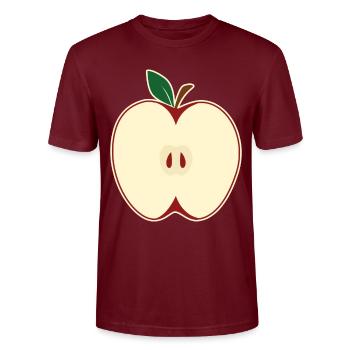 Apfel Pflücken Apfel Butter Pflücker Apfel - Stanley/Stella Unisex Bio-T-Shirt CRAFTER - Burgunderrot - Vorne - Alina (178cm) & Michal (187cm)