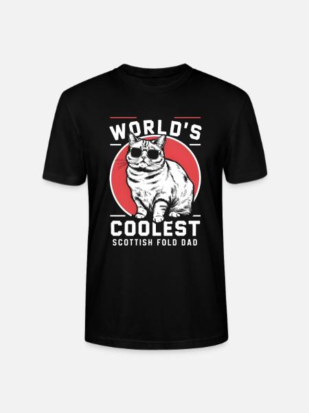 Katze Scottish Fold Geschenk - Stanley/Stella Unisex Bio-T-Shirt CRAFTER - Schwarz