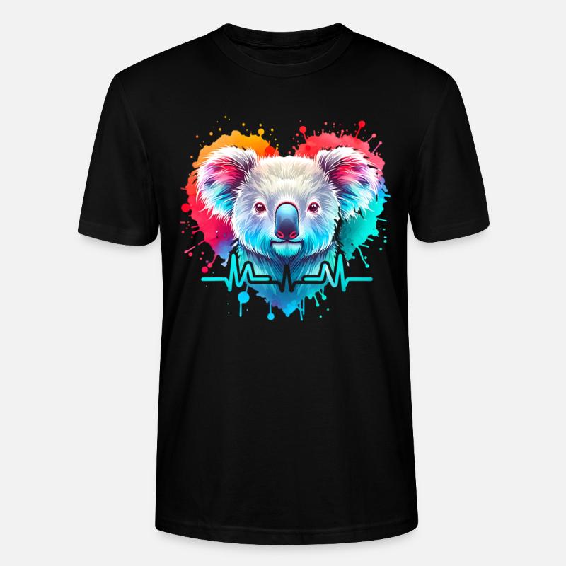 Koala Cardio - Stanley/Stella Unisex Bio-T-Shirt CRAFTER - Schwarz