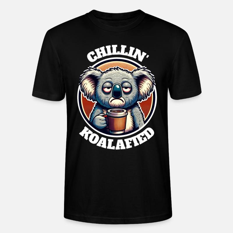 Koala Sprüche - Stanley/Stella Unisex Bio-T-Shirt CRAFTER - Schwarz