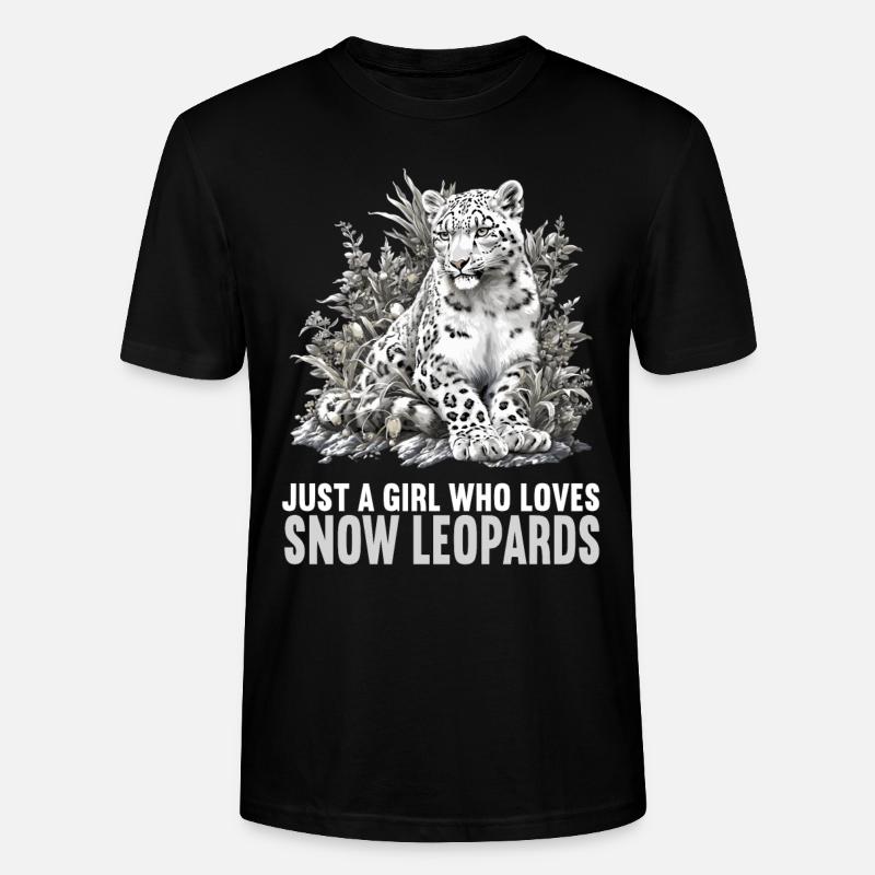 Léopard des neiges Schneeleoparden Schneeleopard - T-shirt bio CRAFTER Stanley Stella Unisexe - noir