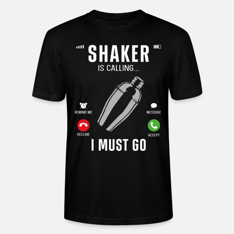 Bartender Mixologist Phone Display - Stanley/Stella Unisex Bio-T-Shirt CRAFTER - Schwarz