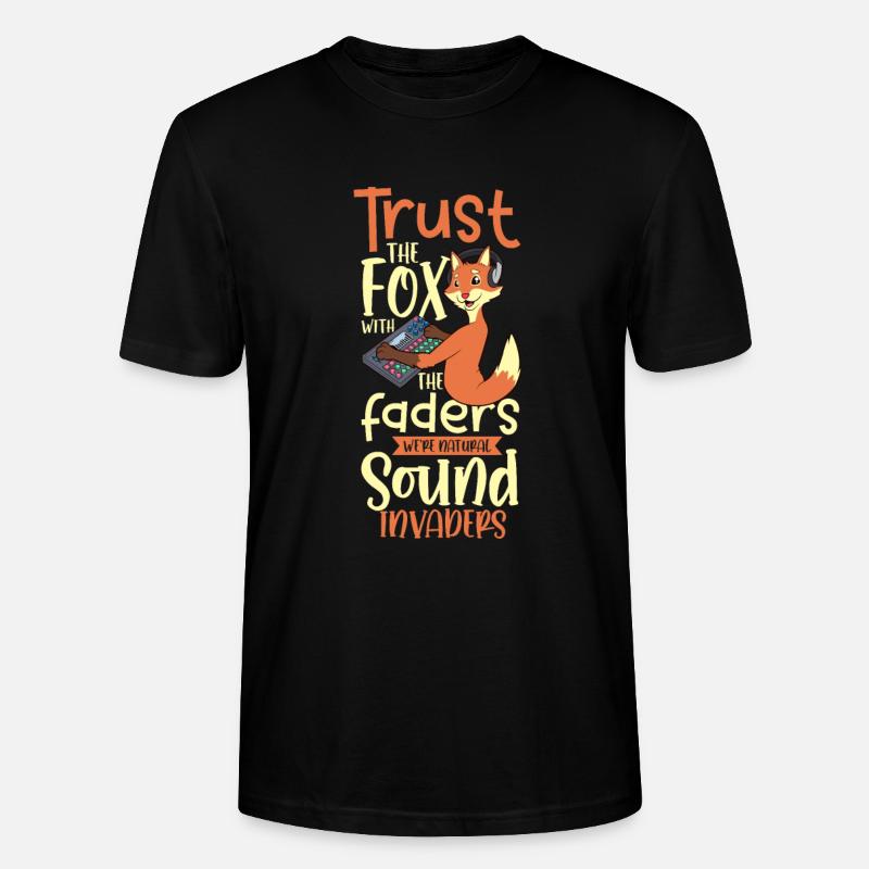 Fuchs am Mischpult - Tontechniker - Stanley/Stella Unisex Bio-T-Shirt CRAFTER - Schwarz