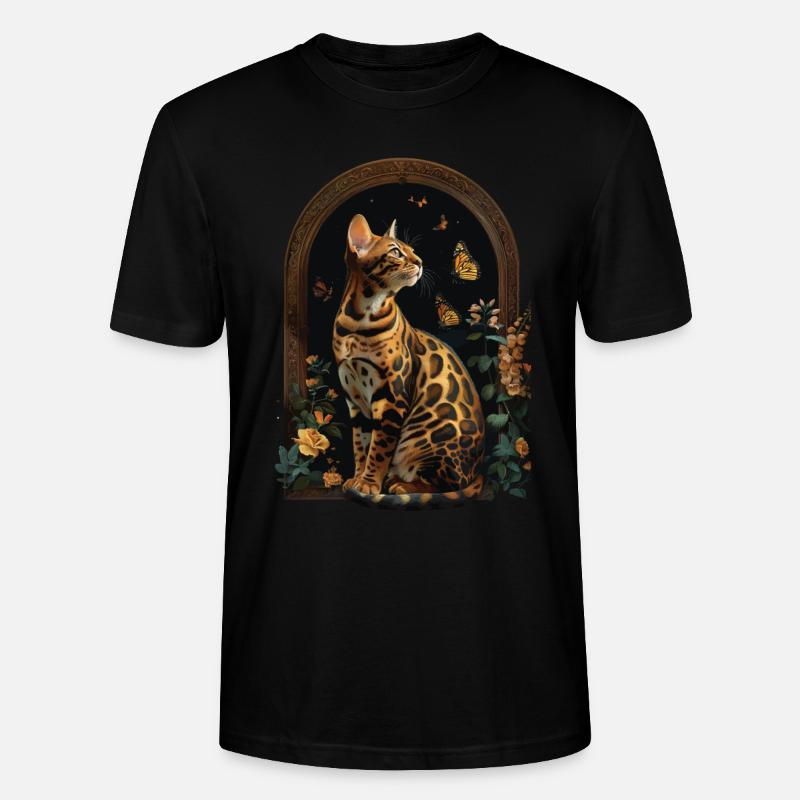 Chat léopard - T-shirt bio CRAFTER Stanley Stella Unisexe - noir