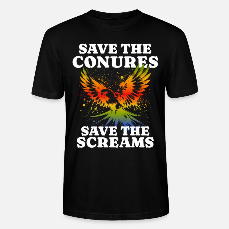 Save Sun Conure - Stanley/Stella Unisex Bio-T-Shirt CRAFTER - Schwarz