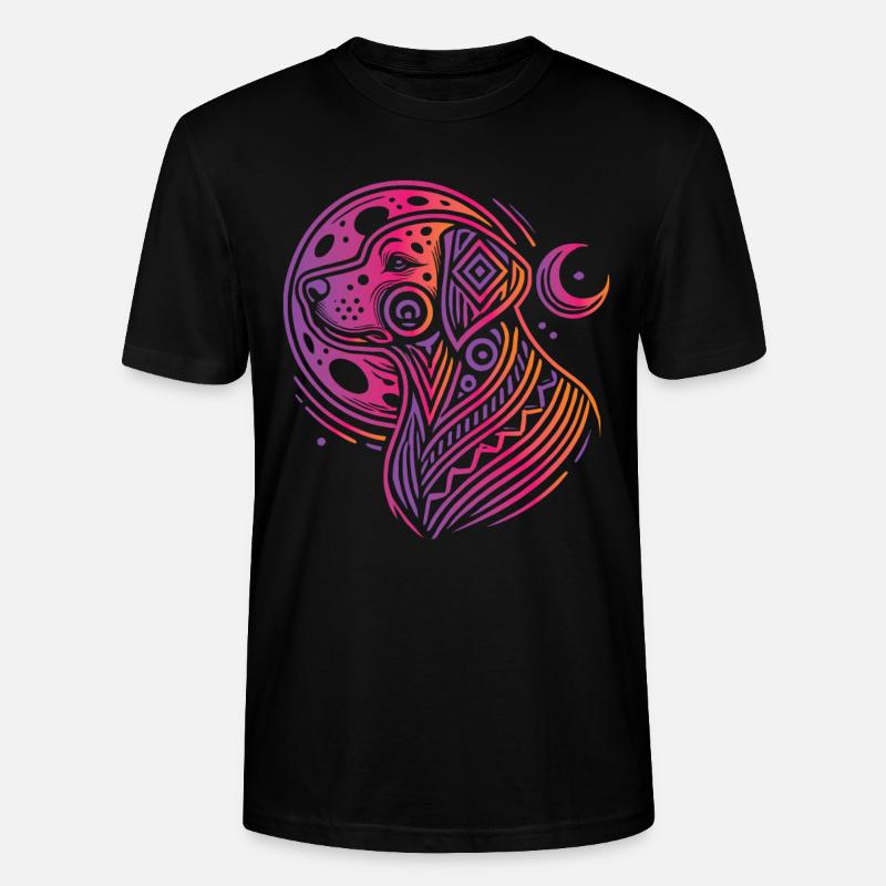 Dalmatiner Stammes Moon Phases - Stanley/Stella Unisex Bio-T-Shirt CRAFTER - Schwarz