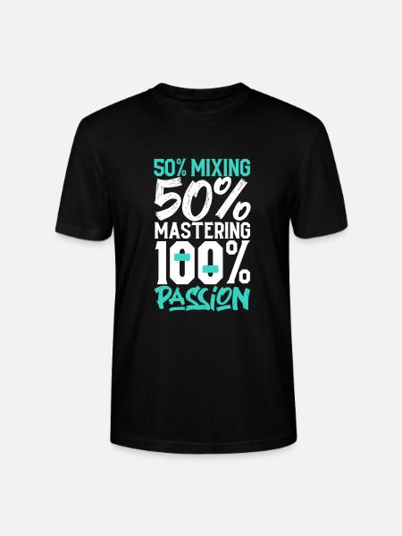 100 percent passion - sound engineer - Stanley/Stella CRAFTER Unisex Organic T-Shirt - black