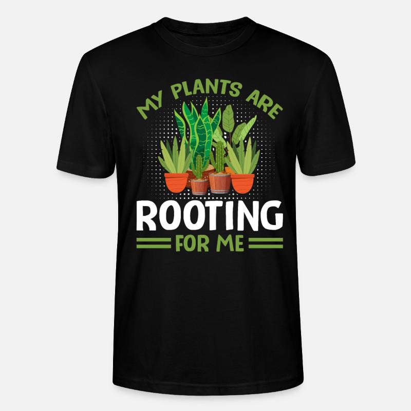MES PLANTES M’ENCOURAGENT - T-shirt bio CRAFTER Stanley Stella Unisexe - noir