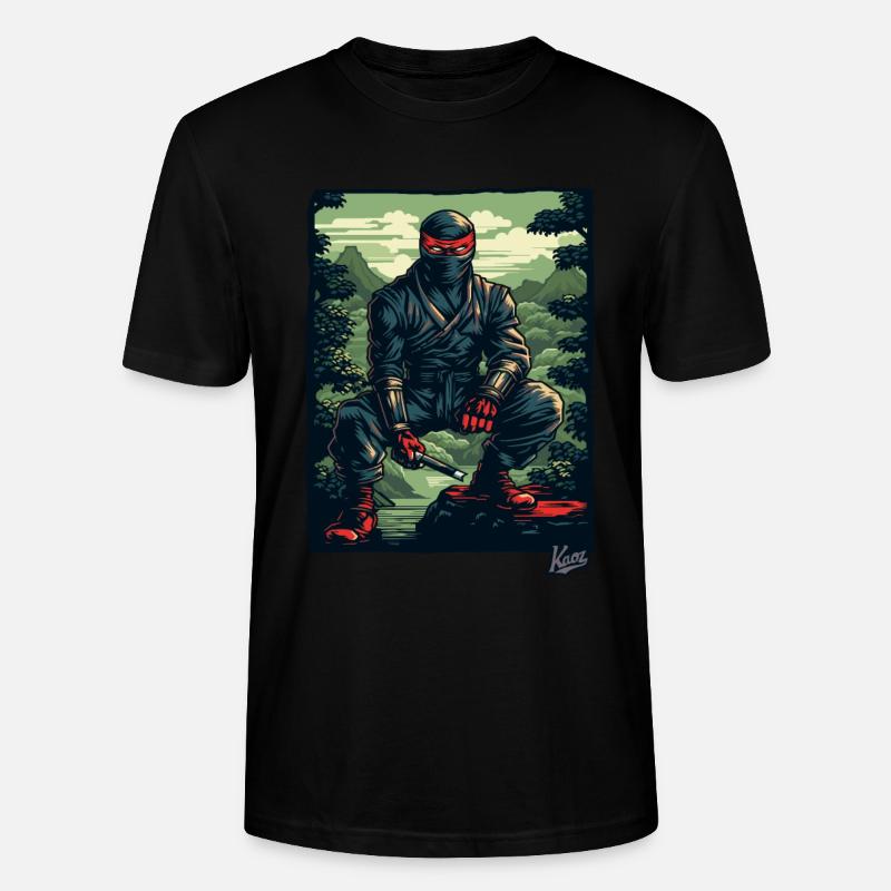 Schwarzer Natur Ninja - Stanley/Stella Unisex Bio-T-Shirt CRAFTER - Schwarz