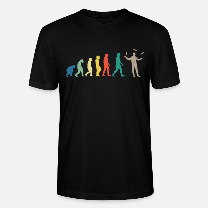 Bartender Mixologist Evolution - Stanley/Stella CRAFTER Unisex Organic T-Shirt - black