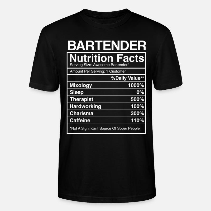 Bartender Mixologist Bartender - Stanley/Stella Unisex Bio-T-Shirt CRAFTER - Schwarz