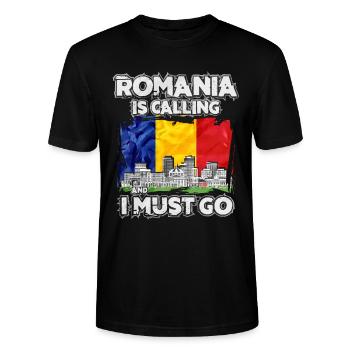 Rumänien - Stanley/Stella Unisex Bio-T-Shirt CRAFTER - Schwarz - Vorne - Alina (178cm) & Michal (187cm)
