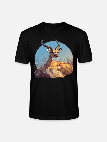 Antelope Antilopen Antilope - Stanley/Stella CRAFTER Unisex Organic T-Shirt - black