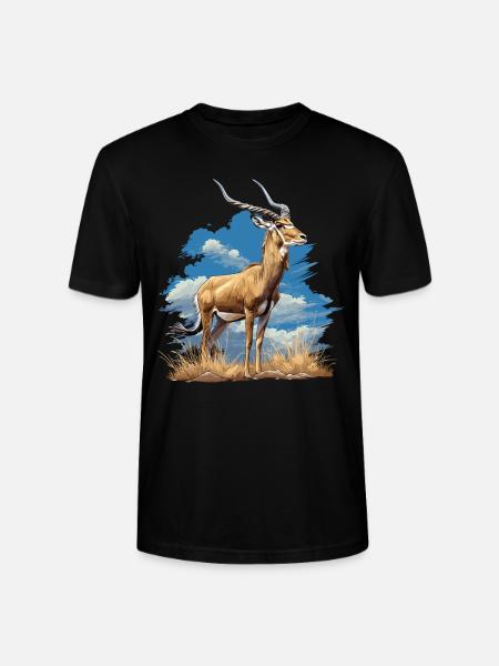 Antelope Antilopen Antilope - Stanley/Stella CRAFTER Unisex Organic T-Shirt - black