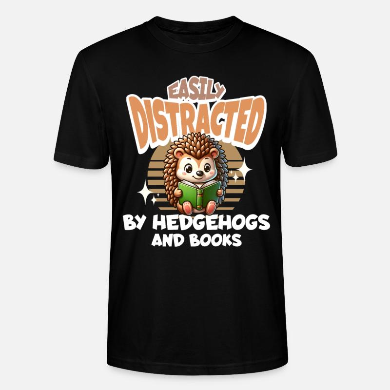 Igel Lesen Bücher Buch - Stanley/Stella Unisex Bio-T-Shirt CRAFTER - Schwarz