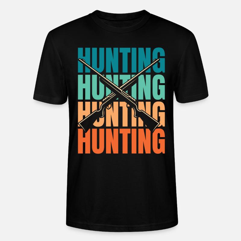 Chasse Chasseur Chasse - T-shirt bio CRAFTER Stanley Stella Unisexe - noir