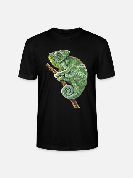Veiled Panther Chamaeleonidae Lover Chameleon - Stanley/Stella CRAFTER Unisex Organic T-Shirt - black