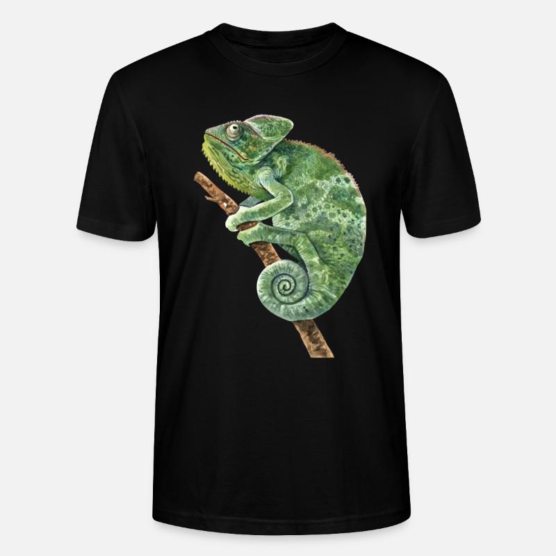 Panthère voilée Chamaeleonidae amant Caméléon - T-shirt bio CRAFTER Stanley Stella Unisexe - noir