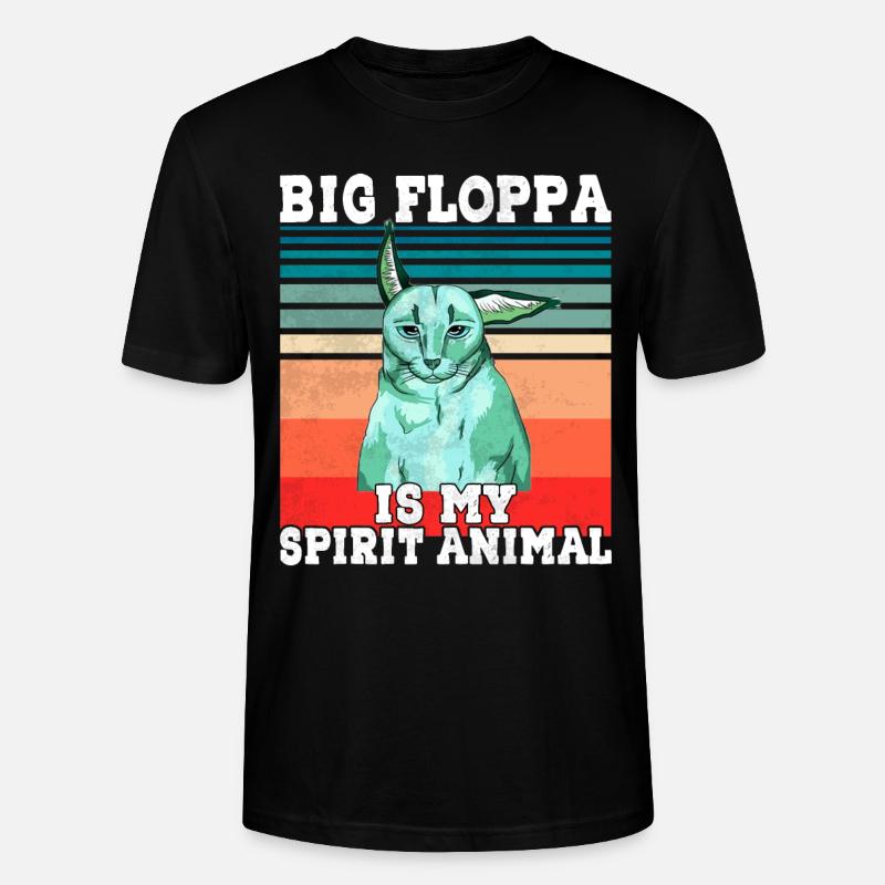 Großer Floppa Geist Tier - Stanley/Stella Unisex Bio-T-Shirt CRAFTER - Schwarz