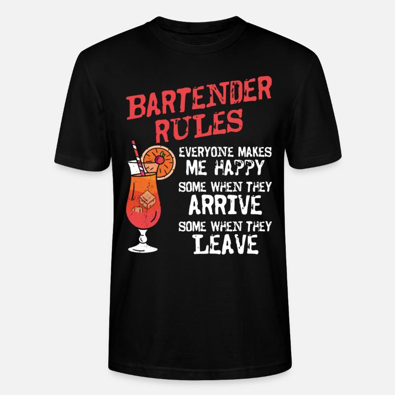 Bartender Mixologist Bartender - Stanley/Stella CRAFTER Unisex Organic T-Shirt - black