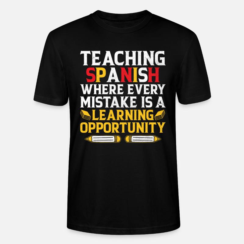 Fremdsprachenlehrer Schule Sprachlehrer - Stanley/Stella Unisex Bio-T-Shirt CRAFTER - Schwarz