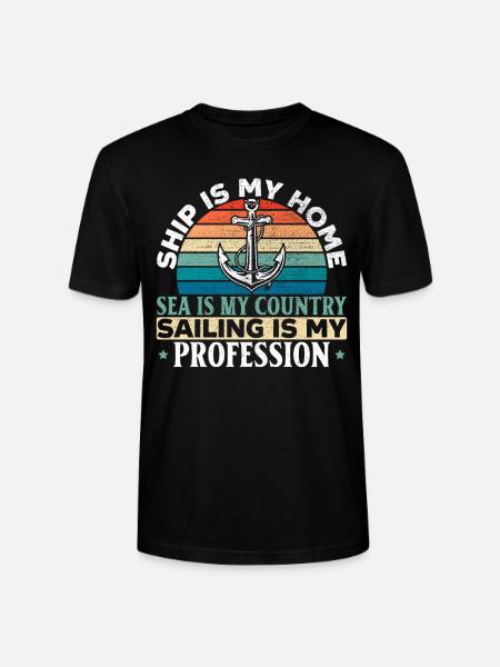 Seemann Schiffsberuf Seemann Seesegeln - Stanley/Stella Unisex Bio-T-Shirt CRAFTER - Schwarz