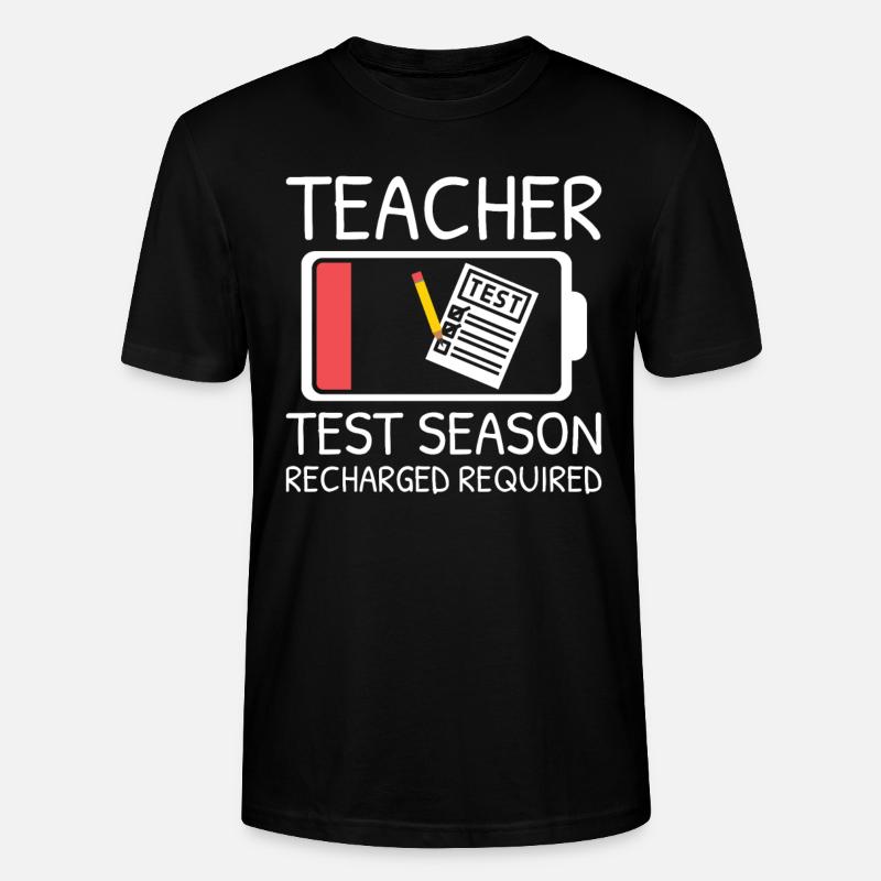 Testing Teacher Test Day - Stanley/Stella CRAFTER Unisex Organic T-Shirt - black