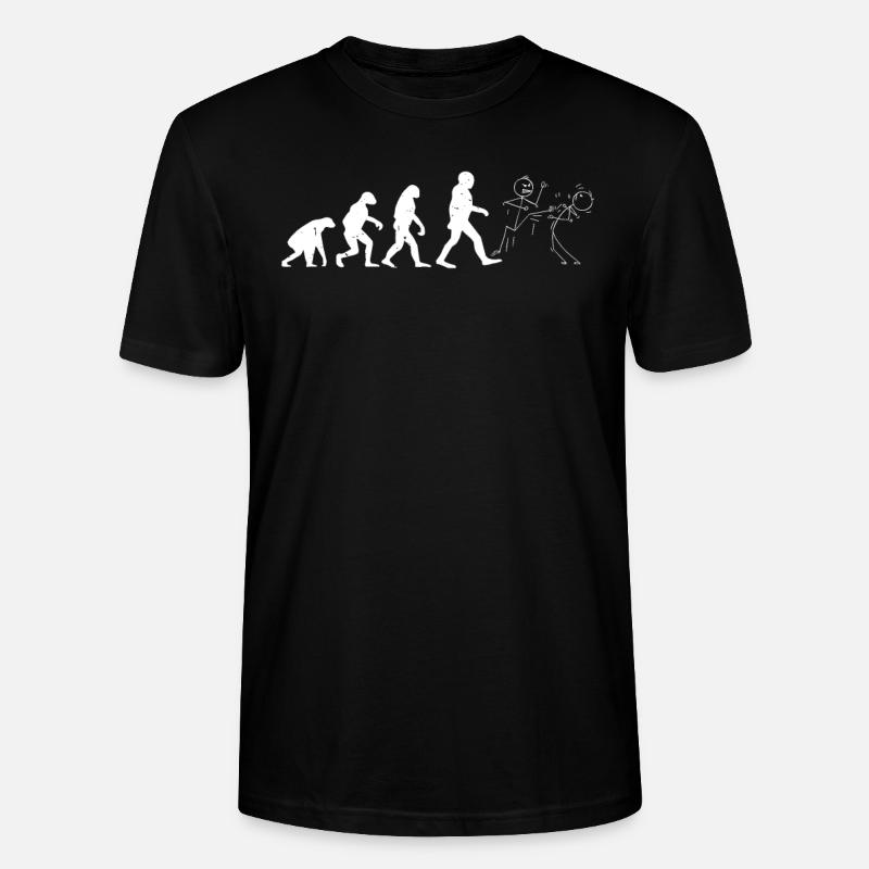 Funny Karate Evolution - Stanley/Stella Unisex Bio-T-Shirt CRAFTER - Schwarz
